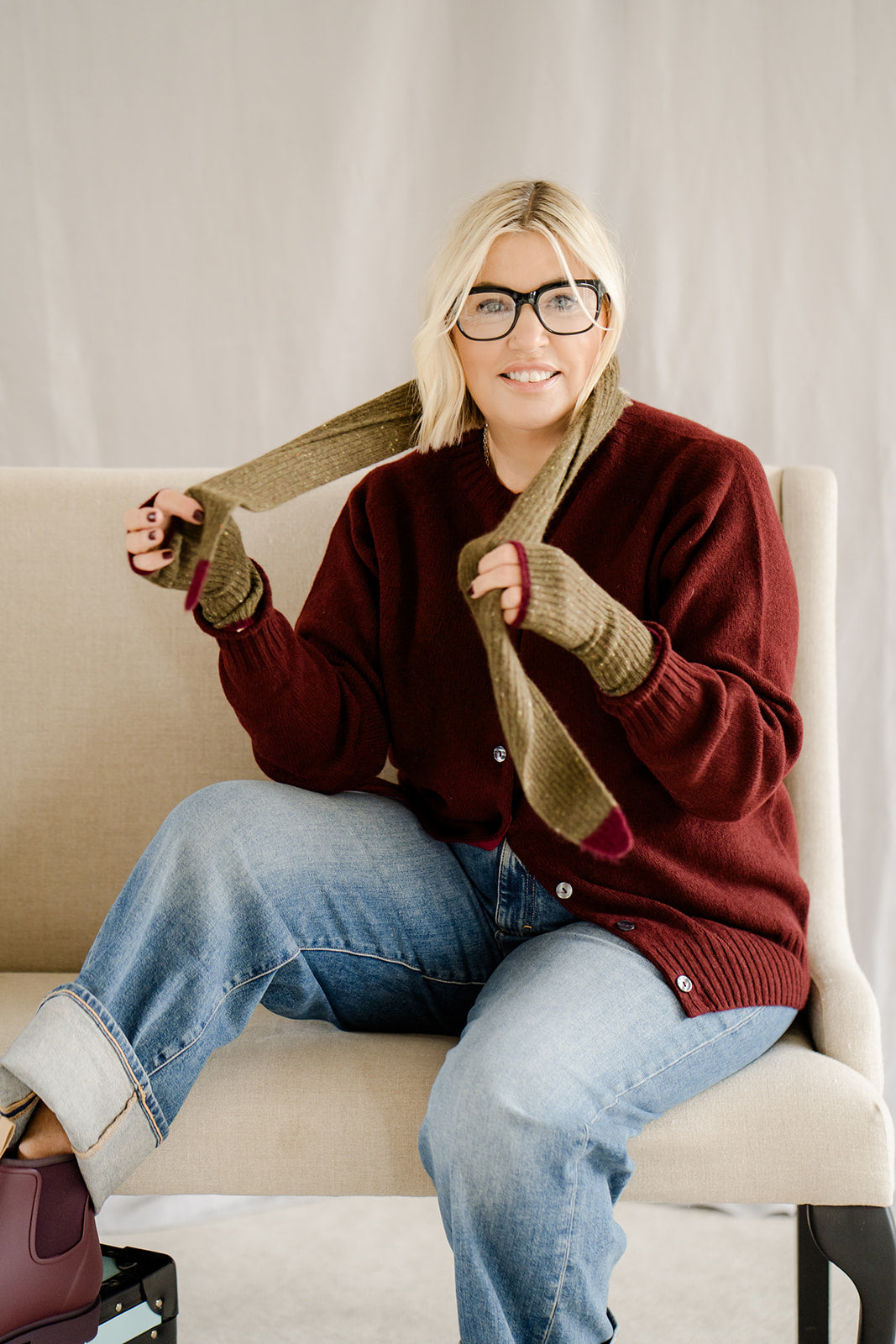 Button Cardigan Port