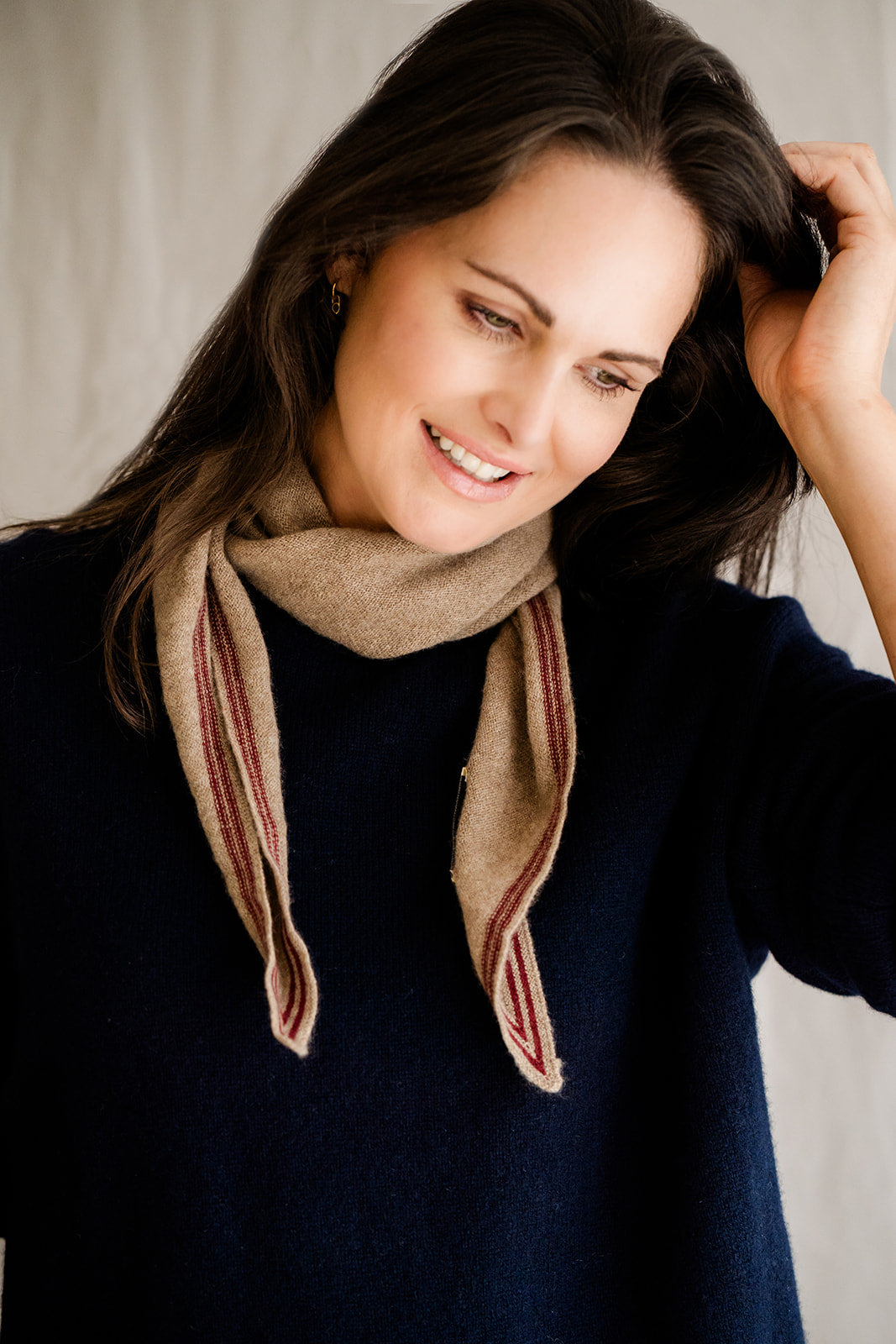 Cashmere Spindle Scarf Mocha