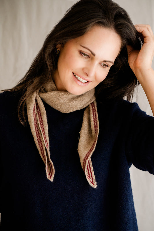 Cashmere Spindle Scarf Mocha