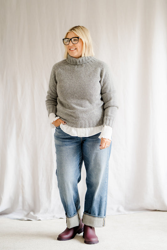 Pod & Pip Roll Neck Jumper Grey