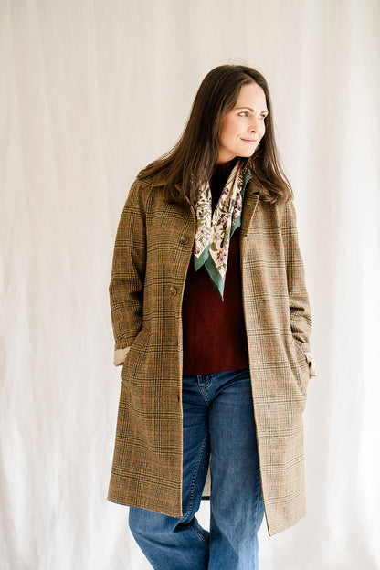Bourton Check Brown Coat