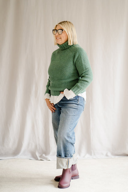 Pod & Pip Roll Neck Jumper Green