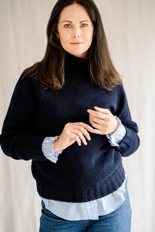 Pod & Pip Roll Neck Jumper Navy