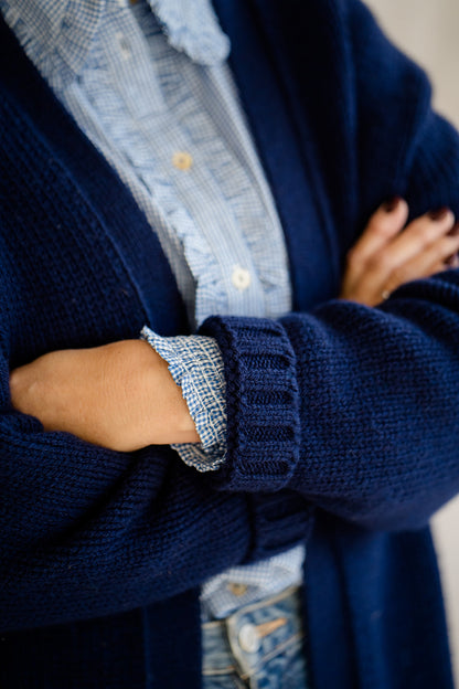 Ella Blue & White Gingham Shirt