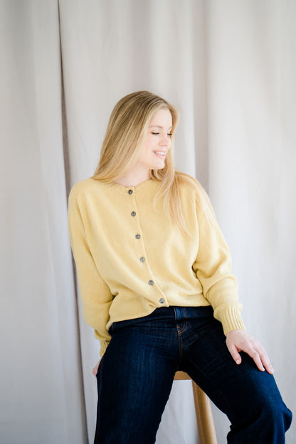 Pod & Pip Button Cardigan Yellow