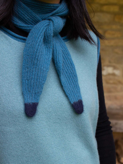 Cashmere Tip Scarf Teal