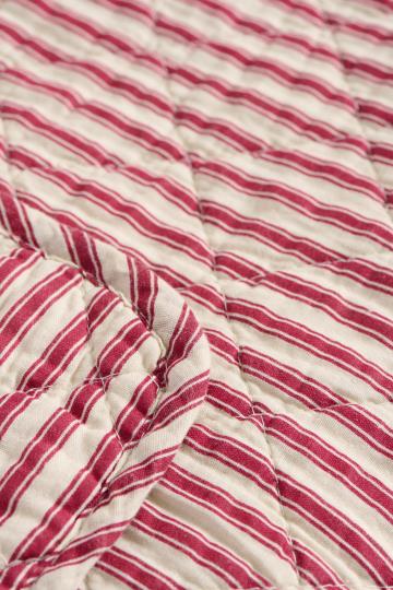 Red & Pink Stripe Quilt