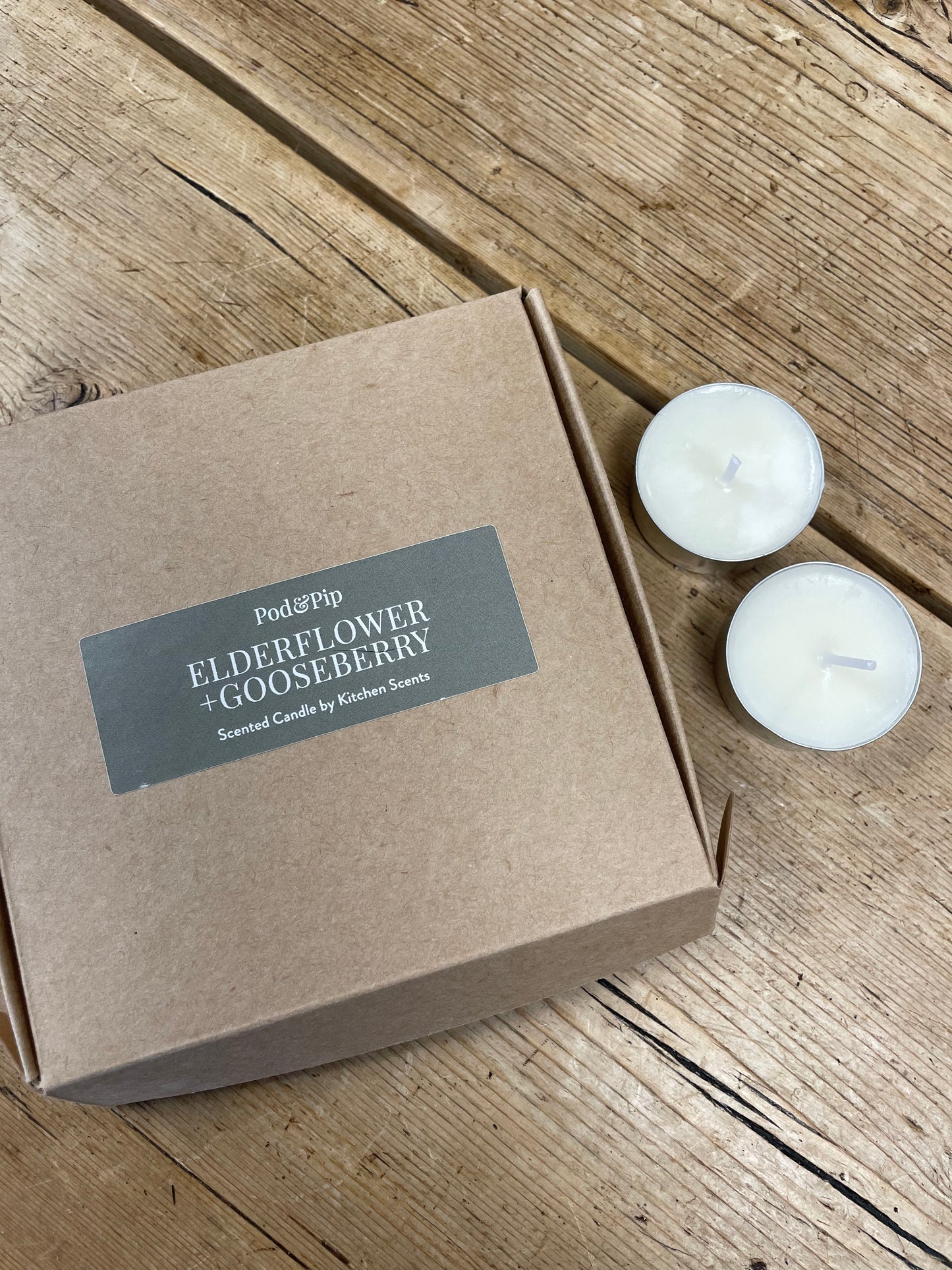 Pod & Pip T Lights Elderflower & Gooseberry