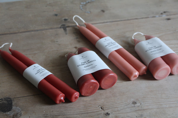 Wax Atelier Pink/Red Candle Pairs