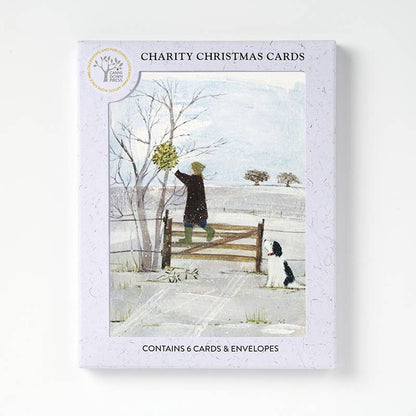 Christmas Card Pack - Picking Mistletoe by Hannah Cole