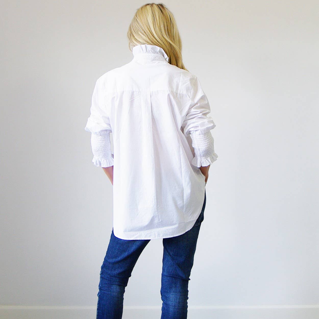 Poppy White Cotton Shirt