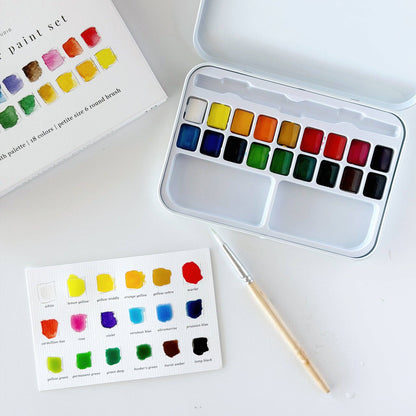Watercolor Paint Set (18 colours with brush)