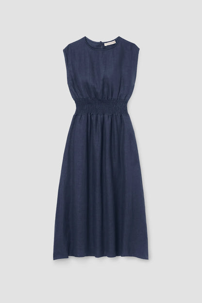 Beaumont Organic Ottillie-May Linen Dress - Midnight