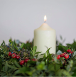 Christmas Table Candle Decoration